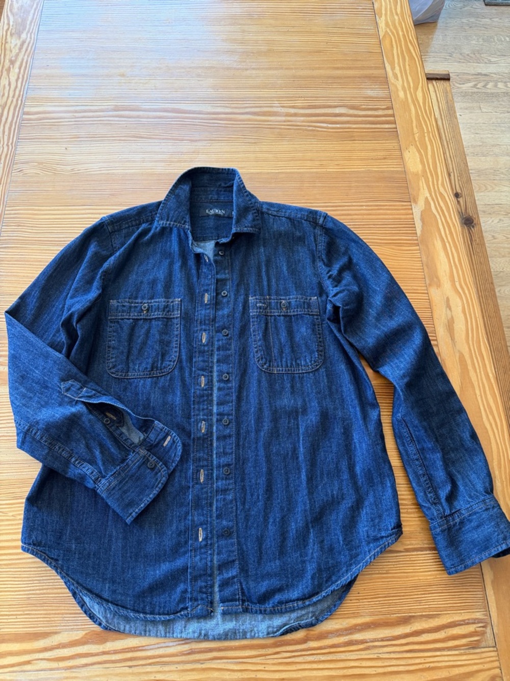 Ralph Lauren Black Label Indigo Denim Button-Up Shirt - Picture 5 of 5